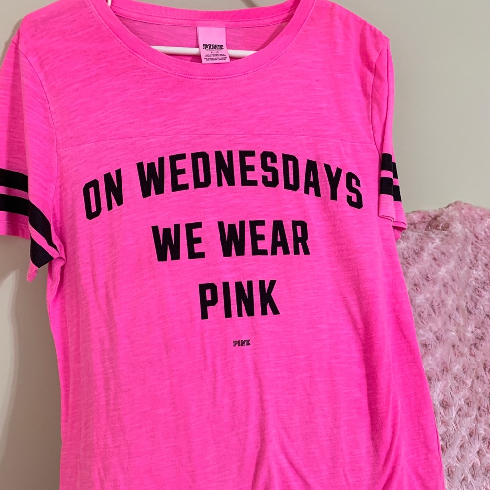 Hot pink “ On Wednesday’s We Wear Pink” Shirt